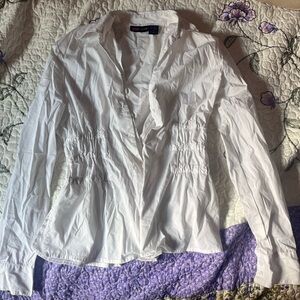 White and cream button up shirt